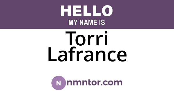 Torri Lafrance