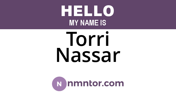 Torri Nassar