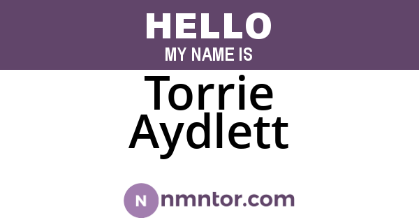 Torrie Aydlett