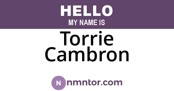 Torrie Cambron
