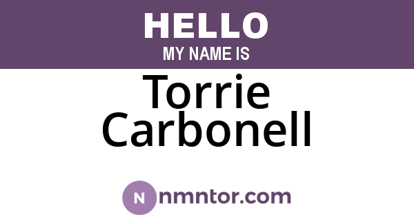 Torrie Carbonell