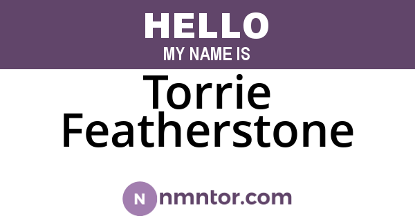 Torrie Featherstone