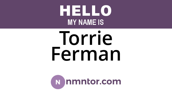 Torrie Ferman