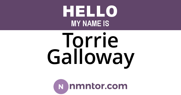 Torrie Galloway