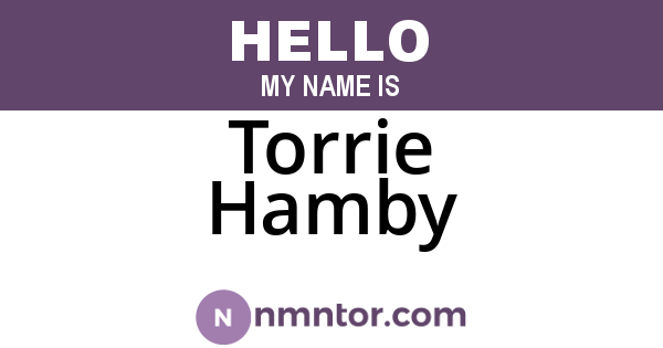 Torrie Hamby
