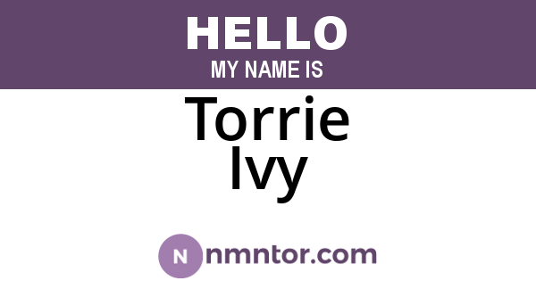 Torrie Ivy
