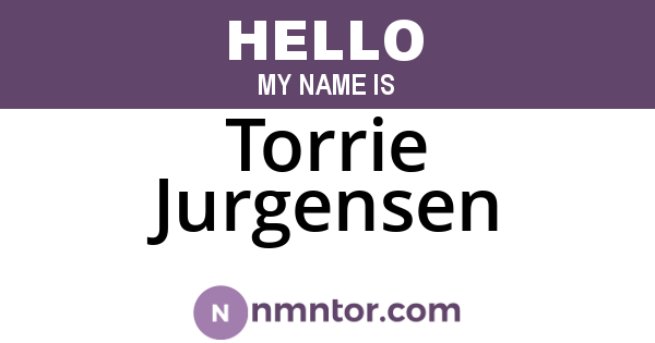 Torrie Jurgensen