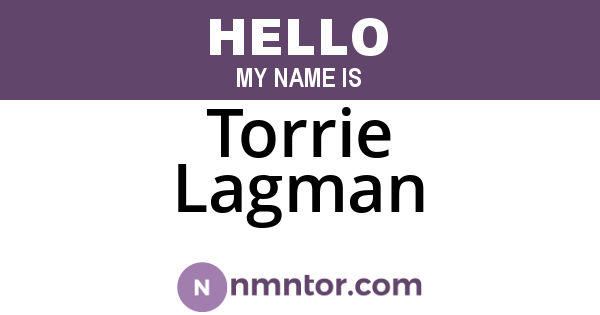 Torrie Lagman