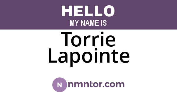 Torrie Lapointe