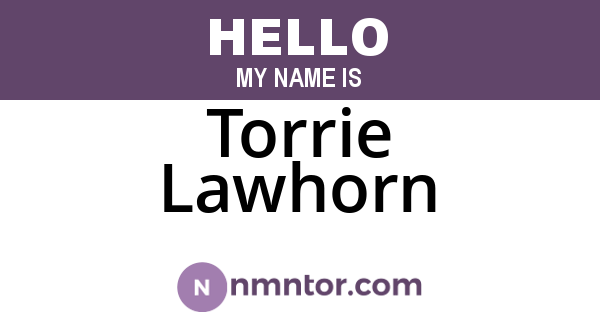 Torrie Lawhorn