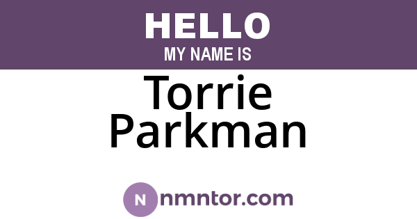 Torrie Parkman