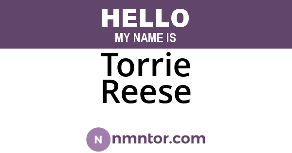 Torrie Reese