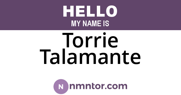 Torrie Talamante