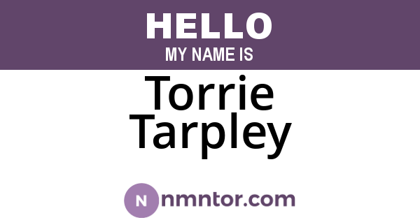 Torrie Tarpley
