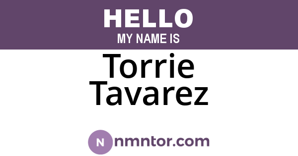 Torrie Tavarez