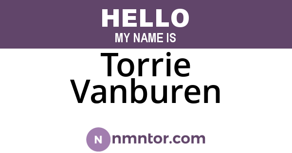 Torrie Vanburen