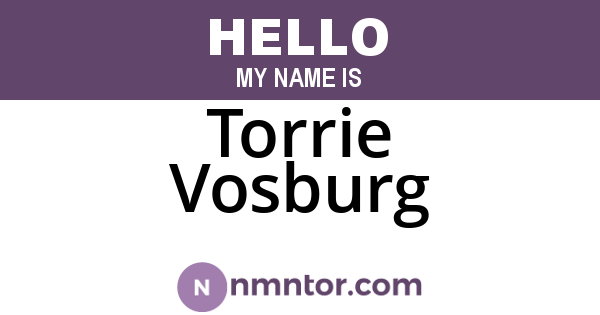 Torrie Vosburg