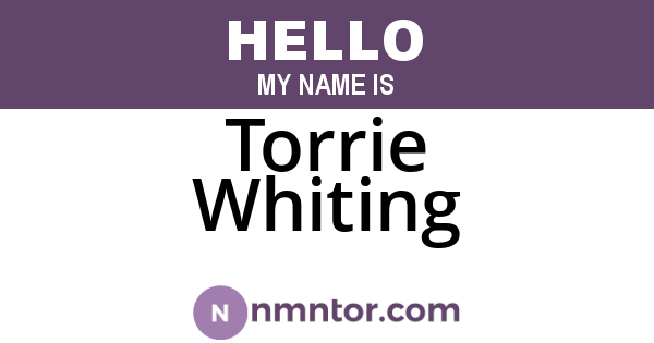 Torrie Whiting