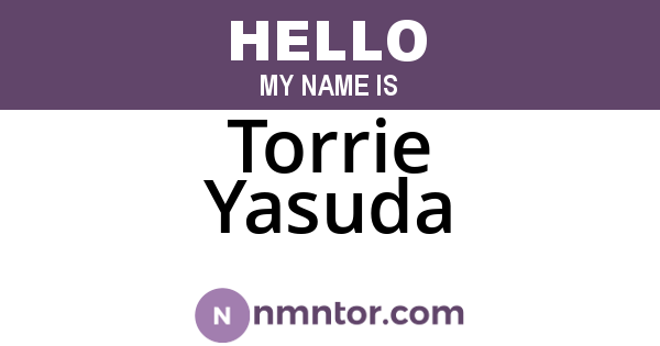 Torrie Yasuda