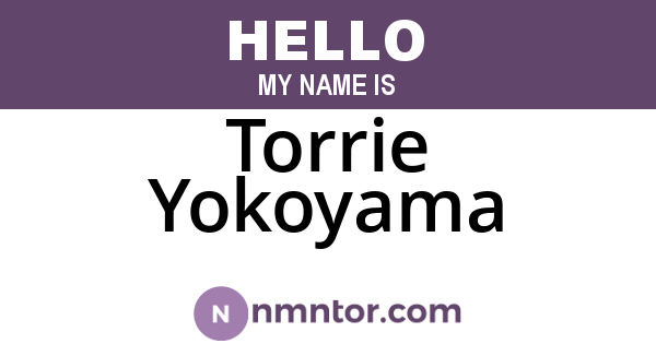 Torrie Yokoyama