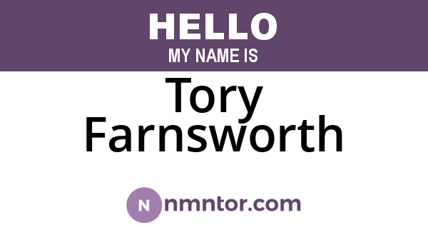 Tory Farnsworth