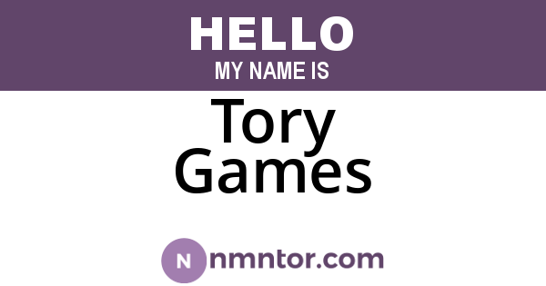 Tory Games