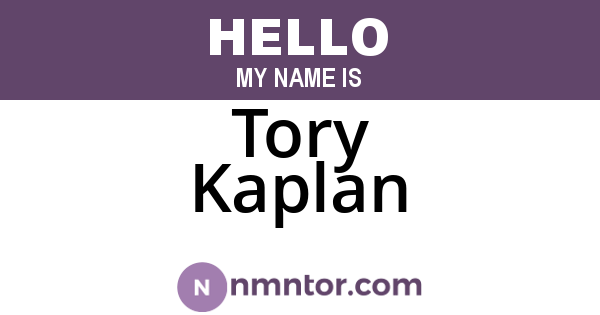 Tory Kaplan