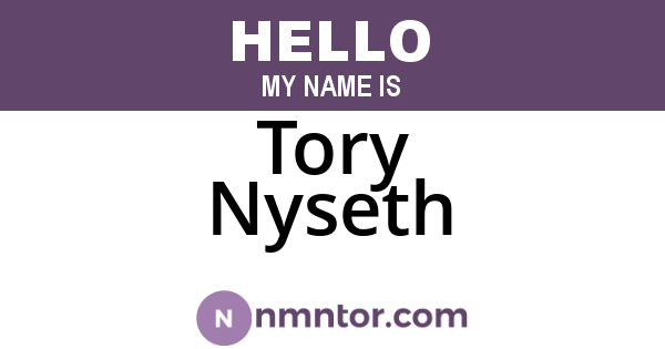 Tory Nyseth