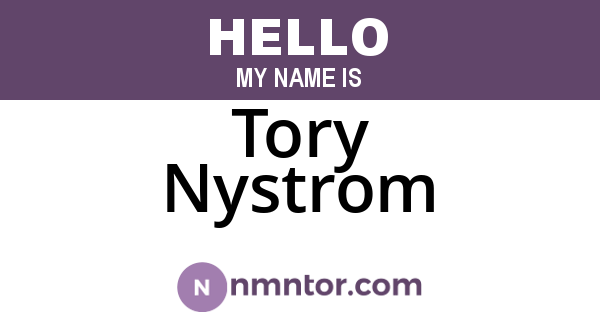 Tory Nystrom