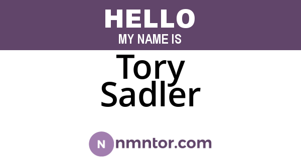 Tory Sadler