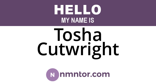 Tosha Cutwright