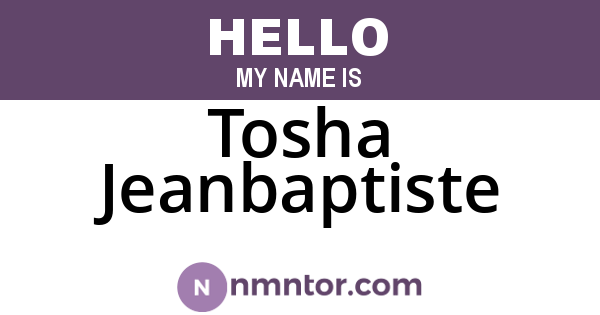 Tosha Jeanbaptiste