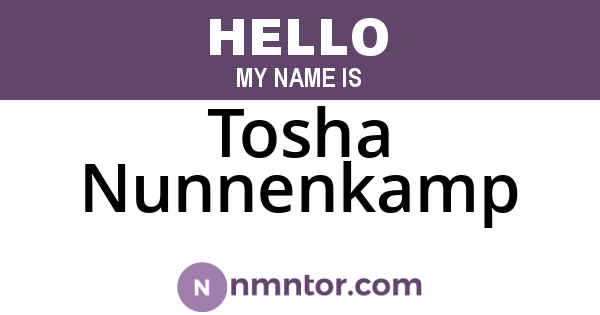 Tosha Nunnenkamp