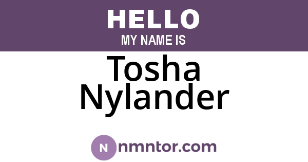 Tosha Nylander