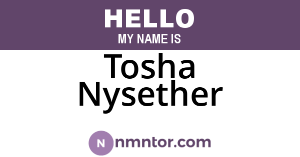 Tosha Nysether
