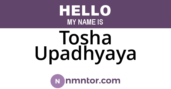 Tosha Upadhyaya