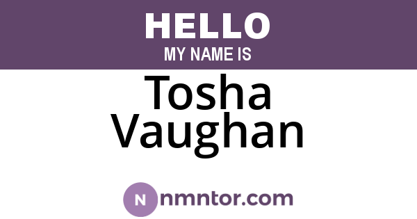 Tosha Vaughan