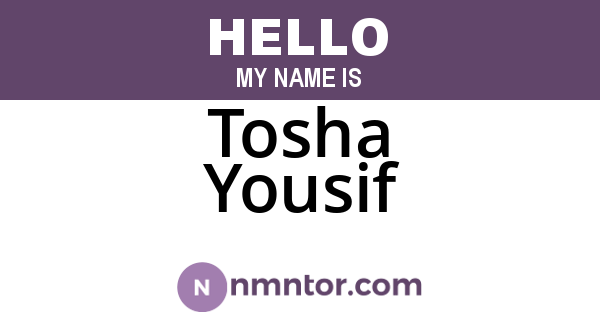 Tosha Yousif