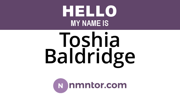 Toshia Baldridge