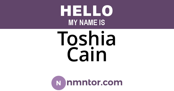 Toshia Cain