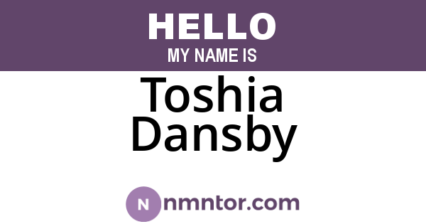Toshia Dansby