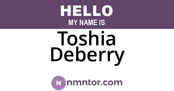Toshia Deberry