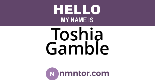 Toshia Gamble