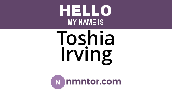Toshia Irving