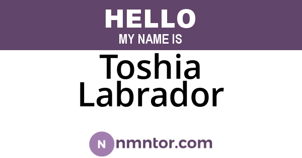 Toshia Labrador