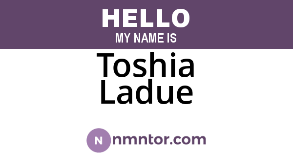 Toshia Ladue