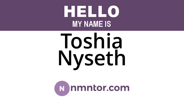 Toshia Nyseth