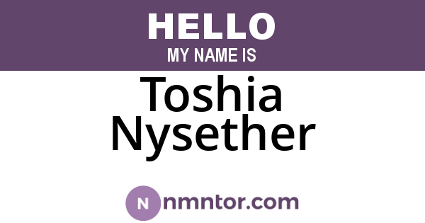 Toshia Nysether