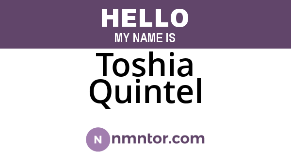 Toshia Quintel