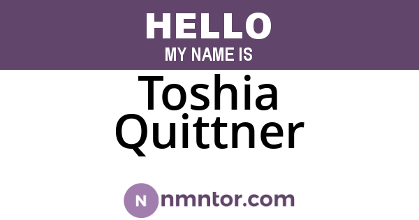 Toshia Quittner